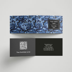 Carte De Visite Camo Navy, camouflage bleu, Militaire, Armée