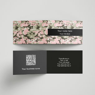Carte De Visite Camo rose et vert, Camouflage, Militaire, Armée