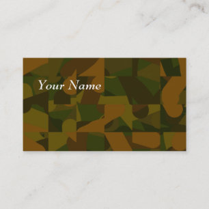 Carte De Visite Camo vert et Brown, modèle abstrait