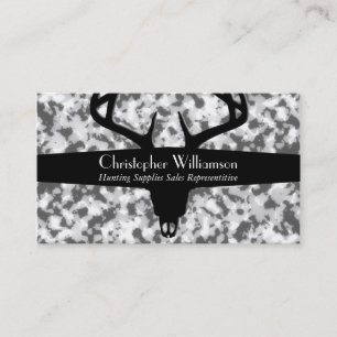 Carte De Visite Camouflage blanc et gris noir