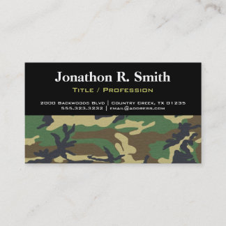 Carte De Visite Camouflage/carte de visite professionnel de Camo