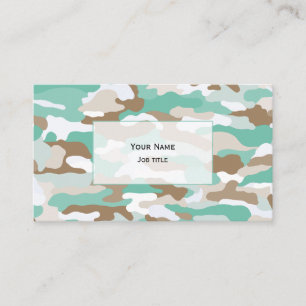 Carte De Visite Camouflage côtier (blanc transparent)