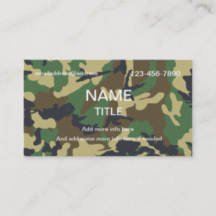 Carte De Visite Camouflage de jungle