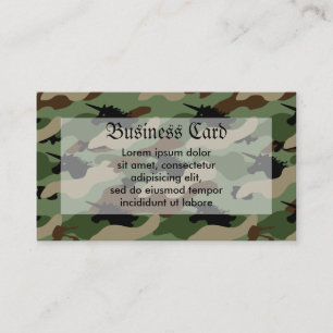 Carte De Visite Camouflage Licorne