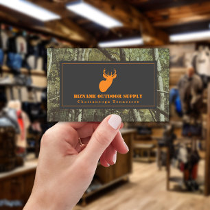 Carte De Visite Camouflage + Orange Deer Vente Au Détail