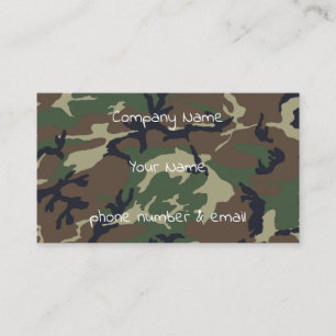 Carte De Visite Camouflage vert Brown