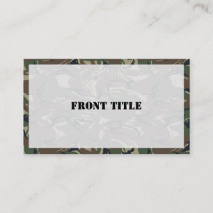 Carte De Visite Camouflage vert de la forêt britannique 95