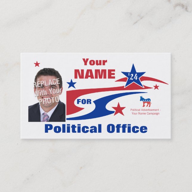 Carte De Visite Campagne électorale démocrate (Devant)