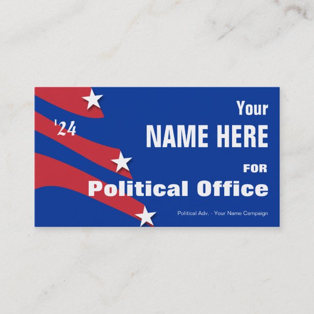 Carte De Visite Campagne électorale politique non partisane (Devant)