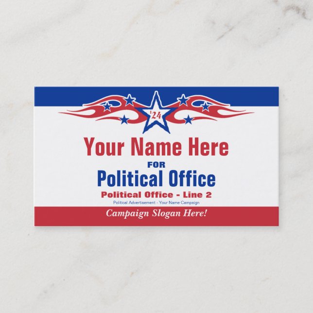 Carte De Visite Campagne électorale politique non partisane (Devant)