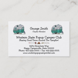 Carte De Visite Campeur mobile de scout