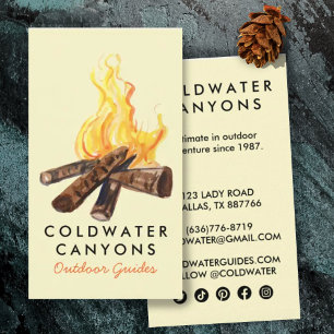 Carte De Visite Campfire Outdoorscamp Randonnée Aventure Guide du 