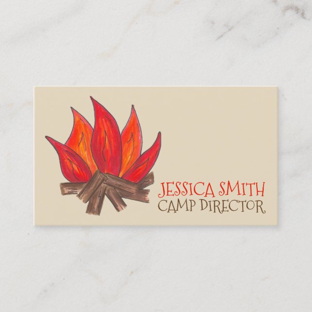 Carte De Visite Camping Conseiller en incendies Directeur Camping (Devant)
