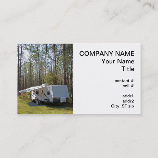 Carte De Visite camping de remorque (Devant)