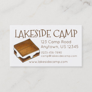 Carte De Visite Camping d'été Feu de Campfire Smore Marshmallow S'