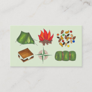 Carte De Visite Camping d'été Sleepaway Camping Camping