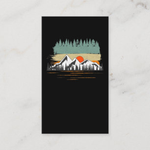 Carte De Visite Camping Forêt Montagnes Nature Randonnée