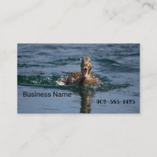 Carte De Visite Canard avec bec ouvert
