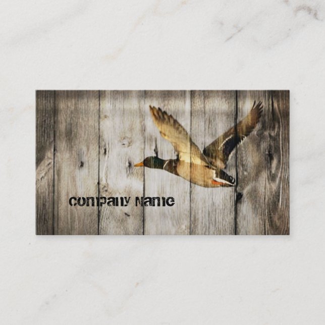 Carte De Visite Canard en bois de canard de pays occidental de (Devant)