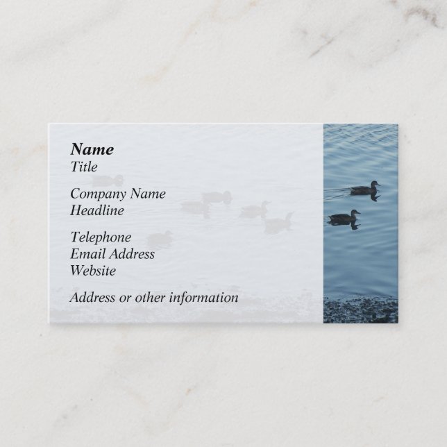 Carte De Visite Canards (Devant)