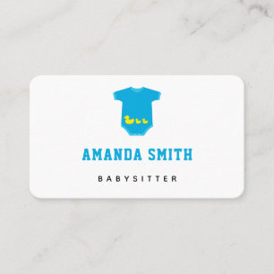 Carte De Visite Canards jaunes sur baby-sitter en bodysuit minimal