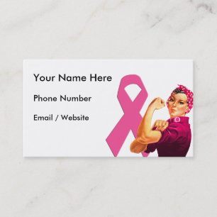 Carte De Visite Cancer du sein Rosie la riveuse