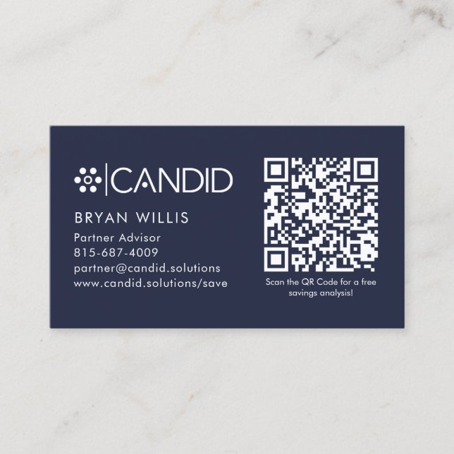 Carte de visite Candid (Devant)