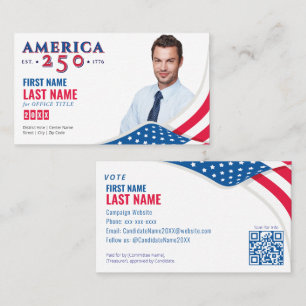 Carte De Visite Candidat à la campagne électorale America 250