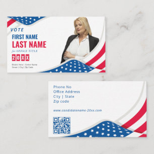 Carte De Visite Candidat à la campagne électorale politique person
