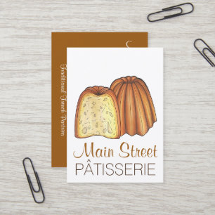Carte De Visite Canelé Chef pâtisserie Pâtisserie Boulangerie Café