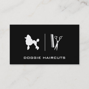 Carte De Visite Caniche   Grooming (cadre)