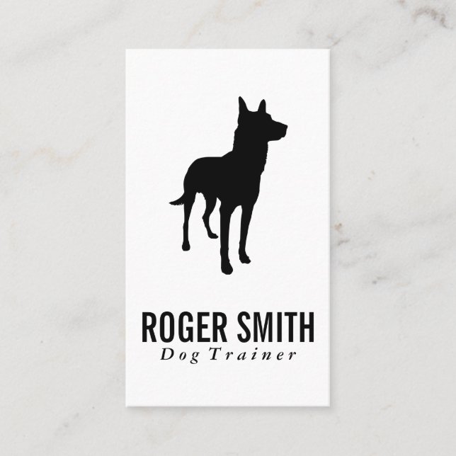 Carte De Visite Canine | Entraînement des chiens (élite) (Devant)