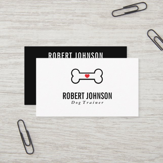 Carte De Visite Canine | Formation des chiens (Devant/Arrière en situation)