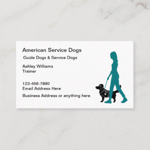 Carte De Visite Canine Service Et Guide Chien Thème