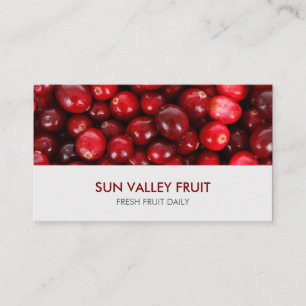 Carte De Visite Canneberges Gros Plan Fruit Vente en Gros au Détai