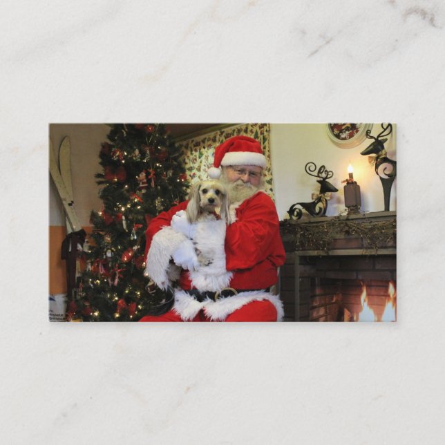 Carte De Visite Caoutchouteux et Père Noël (Devant)