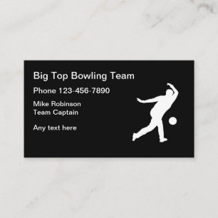 Carte De Visite Capitaine de l'équipe de Bowling