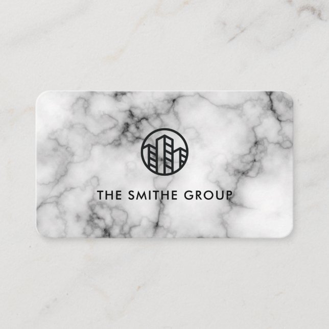 Carte De Visite Capital-risque | Entreprise | Marbre (Devant)