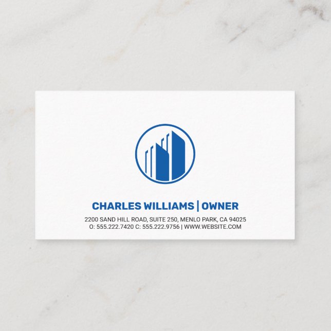Carte De Visite Capital-risque | Logo de l'entreprise (Dos)