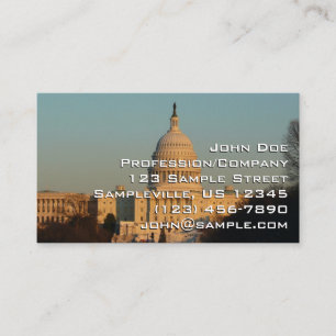 Carte De Visite Capitol à Noël Washington DC Holiday
