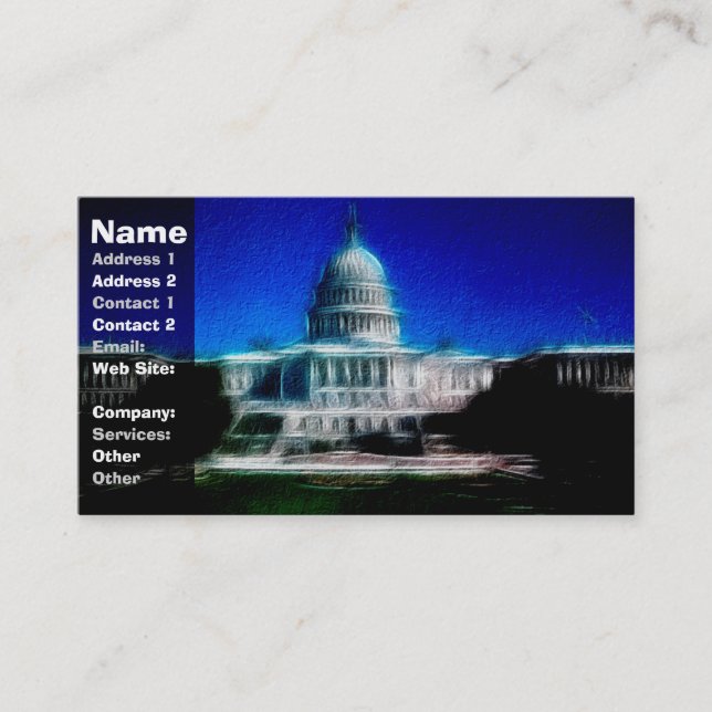 Carte De Visite Capitol américain Washington DC (Devant)