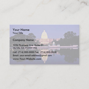 Carte De Visite Capitol des Etats-Unis