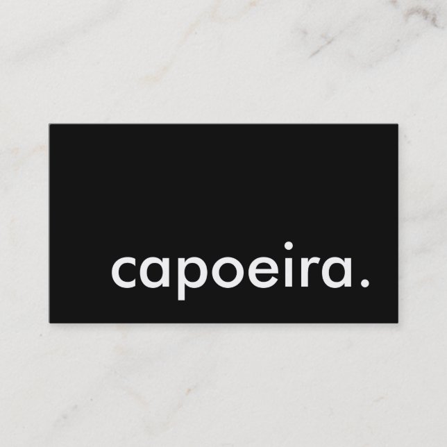 Carte De Visite capoeira. (Devant)