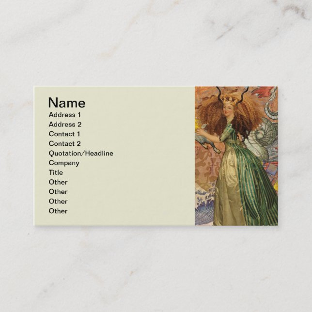 Carte De Visite Capricorn Femme Chèvre Whimsical Amusant (Devant)
