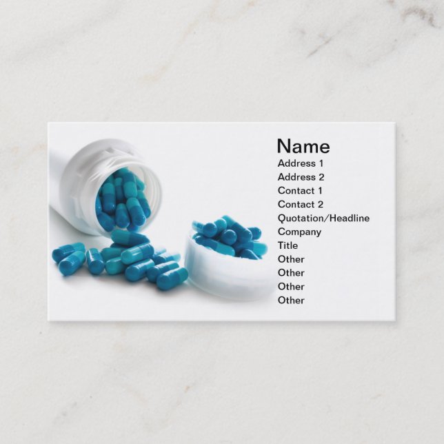 Carte De Visite Capsule de gel (Devant)