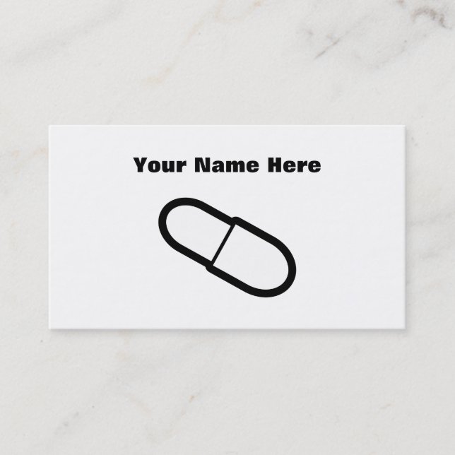 Carte De Visite Capsule, votre nom ici (Devant)