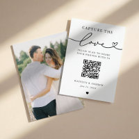 Capture de l'Amour Minimaliste QR Photo Cœur