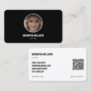Carte De Visite Capture d'écran QR ou logo personnalisé