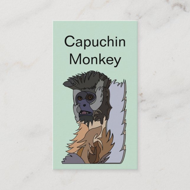 Carte De Visite Capuchin Singe Primate Faune (Devant)