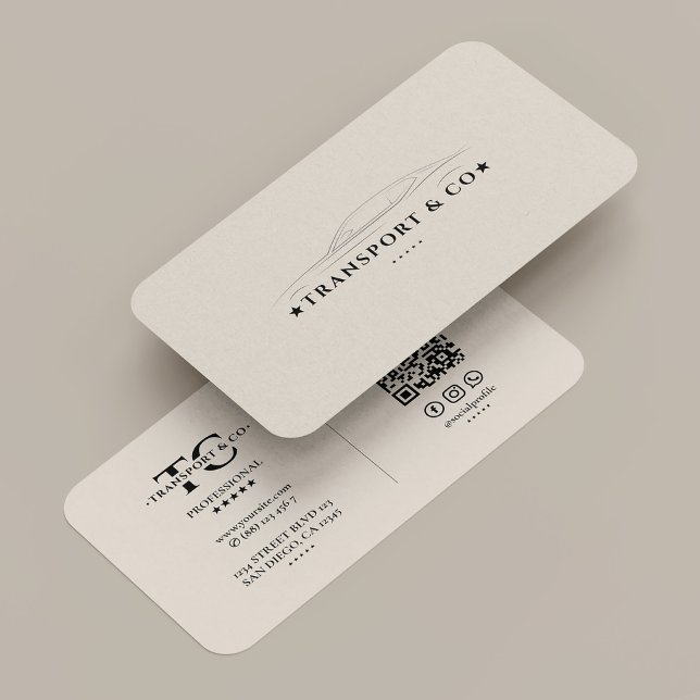 Carte De Visite Car Company Transport Taxi Driver Sand Minimal (Car Company Transport Taxi Driver Sand Minimal Business Card
)